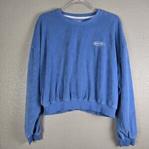 Rip Curl Blue Women's Crop Sweater Y2K Size M